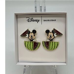 Disney BaubleBar Mickey Mouse Watermelon Earrings. NIB